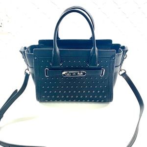 Black Studded Coach Handbag